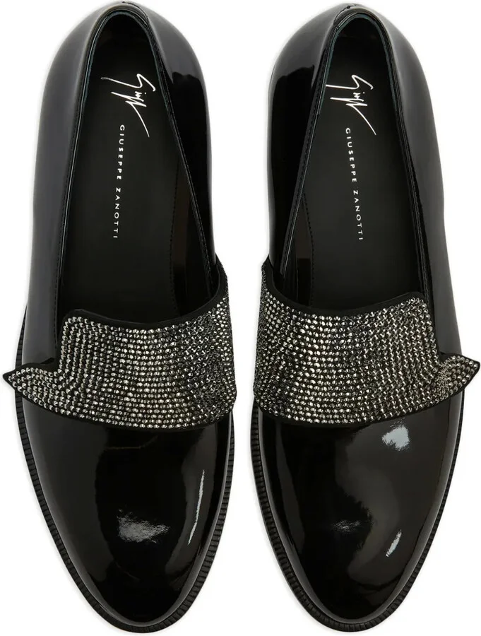 Eflamm crystal-embellished patent loafers - Image 4
