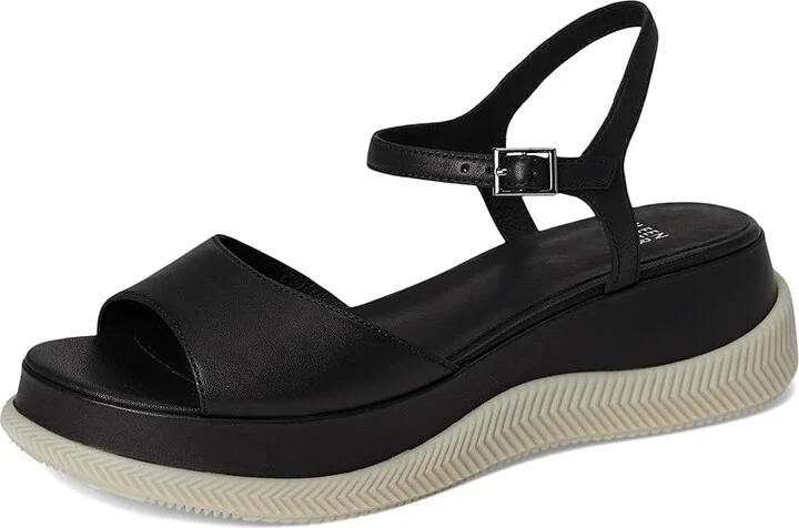 Eileen Fisher Airo Sandal Women's Wedge Shoes Black : 7 M, Leather - Image 5