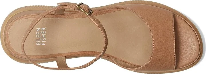 Eileen Fisher Airo Sandal Women's Wedge Shoes Black : 7 M, Leather - Image 8