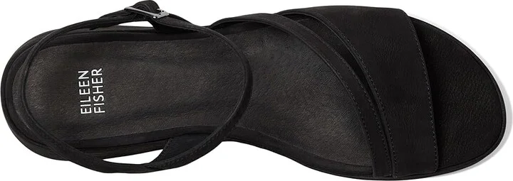 Eileen Fisher Dae Wedge Women's Wedge Shoes Black : 10 M, Leather - Image 2
