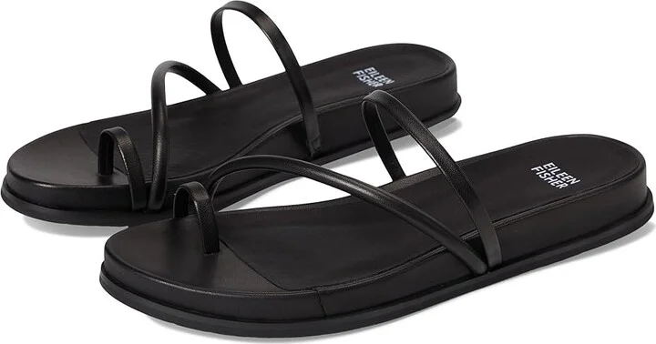 Eileen Fisher Dorado Slide Women's Wedge Shoes Black : 7.5 M, Rubber