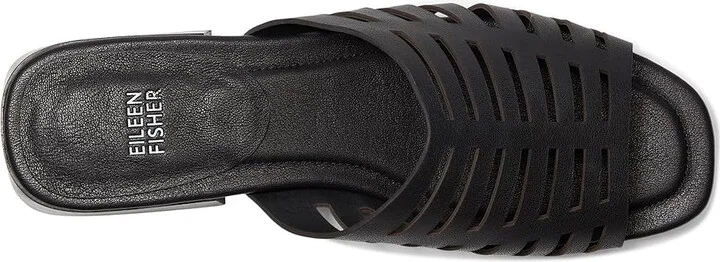 Eileen Fisher Fira Slide Women's Wedge Shoes Black : 7 M, Leather - Image 2
