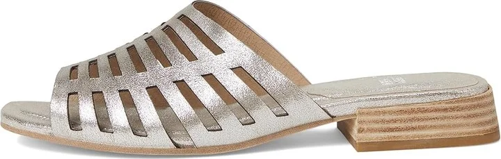 Eileen Fisher Fira Slide Women's Wedge Shoes Platinum : 7 M, Leather - Image 6