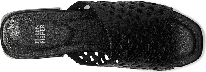 Eileen Fisher Folie Slide Women's Wedge Shoes Black : 9.5 M, Leather - Image 2