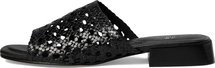Eileen Fisher Folie Slide Women's Wedge Shoes Black : 9.5 M, Leather - Image 6