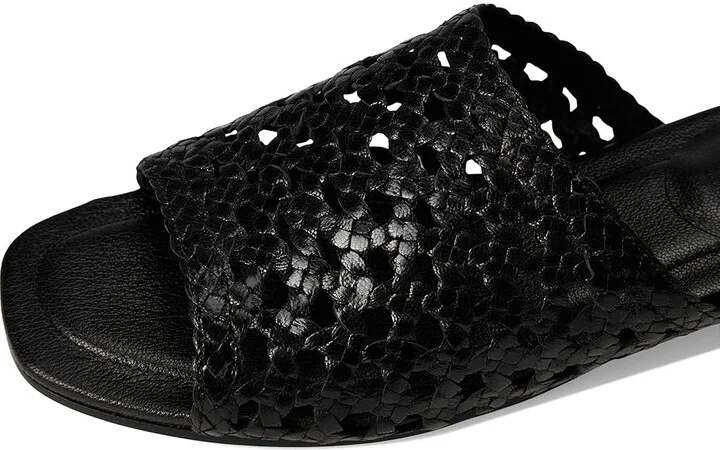 Eileen Fisher Folie Slide Women's Wedge Shoes Black : 9.5 M, Leather - Image 7