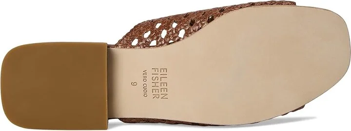 Eileen Fisher Folie Slide Women's Wedge Shoes Black : 9.5 M, Leather - Image 9