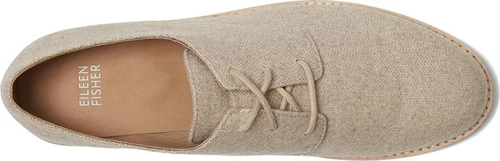Eileen Fisher Harlow Women's Shoes Oat Herringbone : 6.5 B - Medium, Leather - Image 2