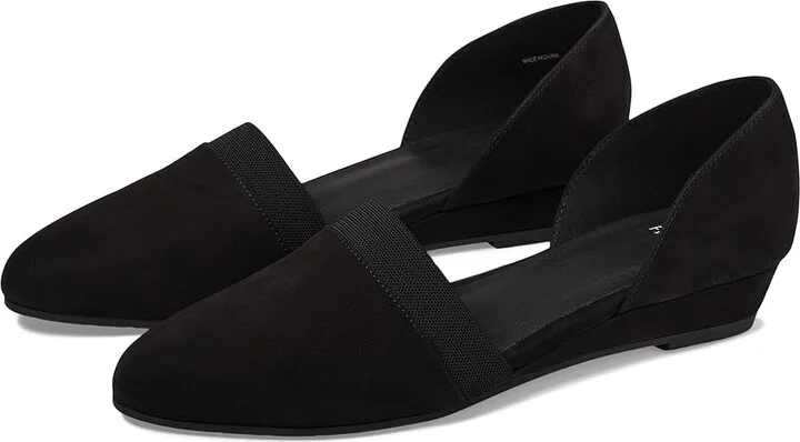 Eileen Fisher Ida Women's Shoes Black 1 : 5.5 B - Medium, Suede/Textile