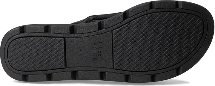 Eileen Fisher Jelly Thong Women's Wedge Shoes Black : 11 M, Leather - Image 3