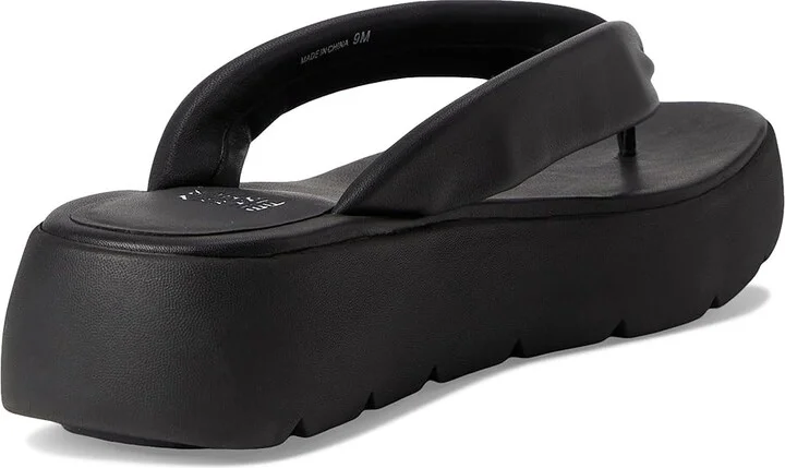 Eileen Fisher Jelly Thong Women's Wedge Shoes Black : 11 M, Leather - Image 4