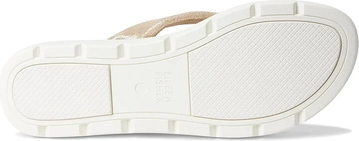Eileen Fisher Jelly Thong Women's Wedge Shoes Platinum : 6.5 M, Leather - Image 3