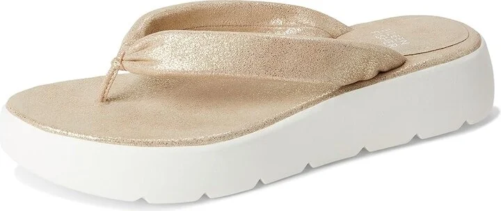Eileen Fisher Jelly Thong Women's Wedge Shoes Platinum : 6.5 M, Leather - Image 5