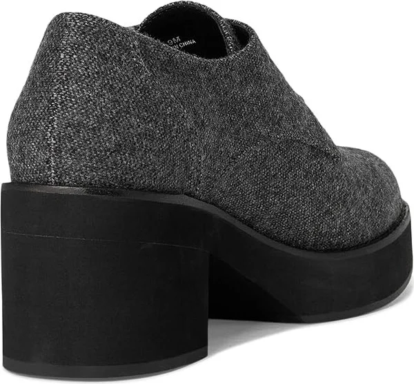 Eileen Fisher Judd High Women's Heels Graphite Herringbone : 9 B - Medium, Leather - Image 4