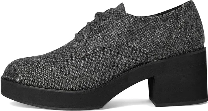 Eileen Fisher Judd High Women's Heels Graphite Herringbone : 9 B - Medium, Leather - Image 6