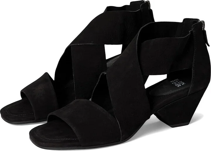 Eileen Fisher Junie Women's Sandals Black : 6.5 M, Leather/Rubber