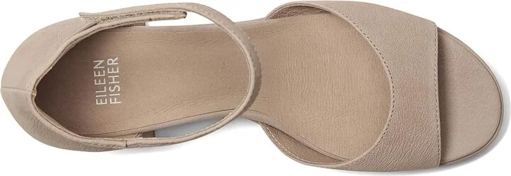 Eileen Fisher Nava Sandal Women's Wedge Shoes Barley : 6.5 M, Leather - Image 2