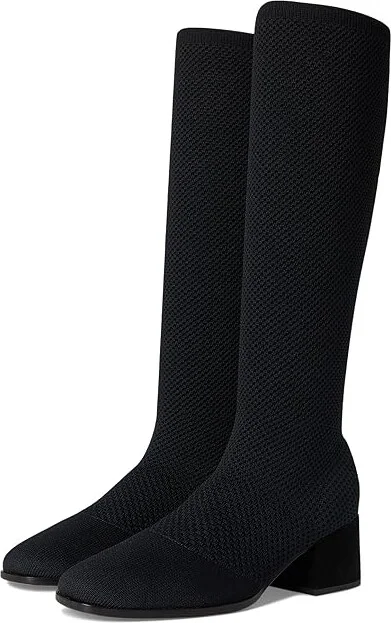 Eileen Fisher Paziz Women's Boots Black : 7.5 B - Medium, Leather/Textile