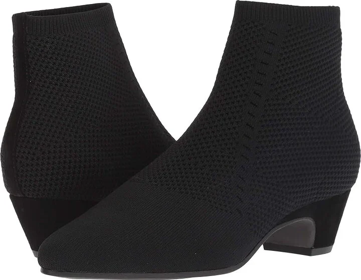 Eileen Fisher Purl Women's Boots Black Stretch : 5 B - Medium, Suede