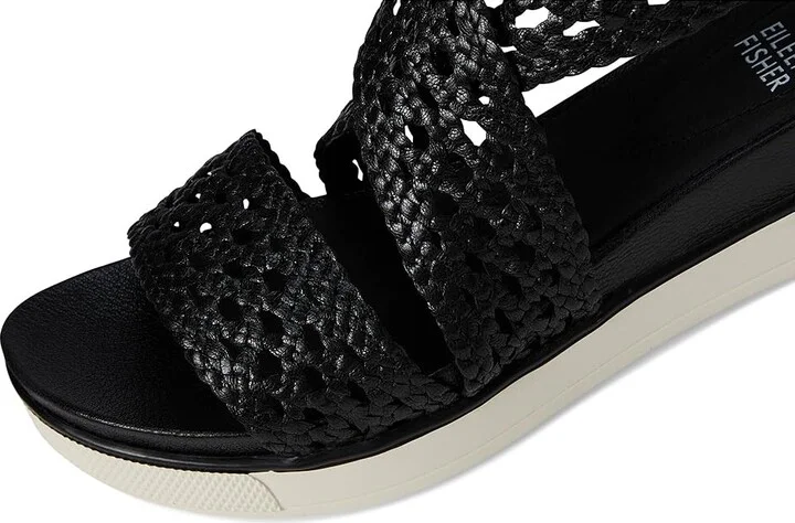 Eileen Fisher Sport Sandal Women's Wedge Shoes Black : 10 M, Leather - Image 7