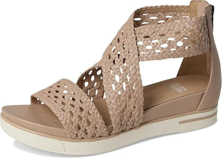 Eileen Fisher Sport Sandal Women's Wedge Shoes Black : 10 M, Leather - Image 11