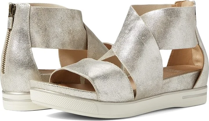 Eileen Fisher Sport Women's Sandals Platinum Glitter Suede : 10 B - Medium
