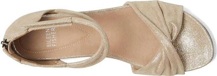 Eileen Fisher Suvi Sandal Women's Wedge Shoes Platinum : 8.5 M, Leather - Image 2