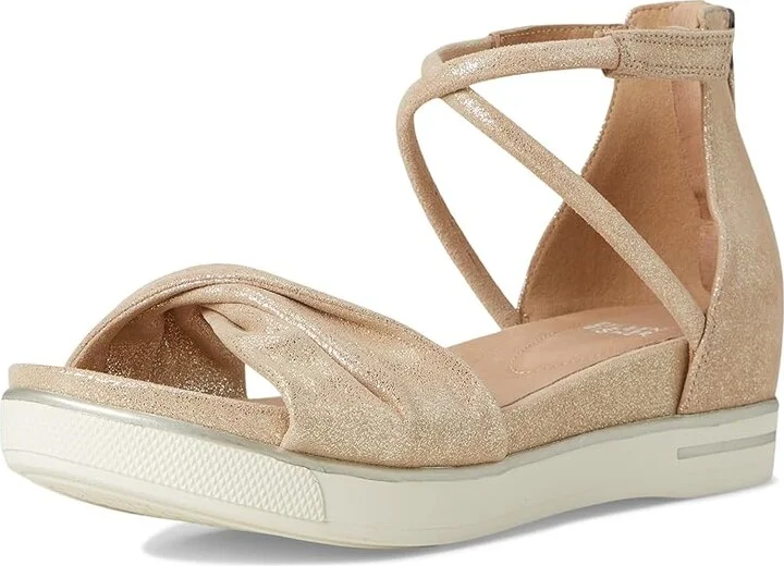 Eileen Fisher Suvi Sandal Women's Wedge Shoes Platinum : 8.5 M, Leather - Image 5