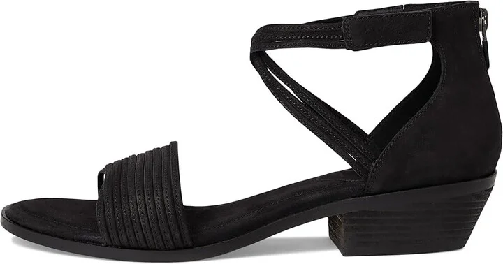 Eileen Fisher Viro Sandal Women's Wedge Shoes Black : 5 M, Leather - Image 6