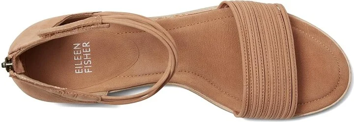 Eileen Fisher Viro Sandal Women's Wedge Shoes Black : 5 M, Leather - Image 8