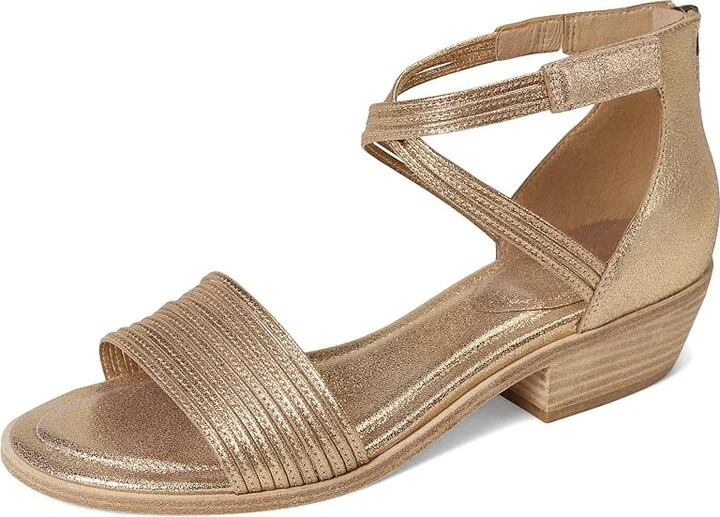 Eileen Fisher Viro Sandal Women's Wedge Shoes Gold : 9 M, Leather - Image 5