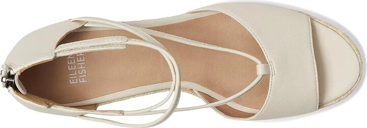 Eileen Fisher Wesson Wedge Women's Wedge Shoes Ivory : 8.5 M, Leather - Image 2