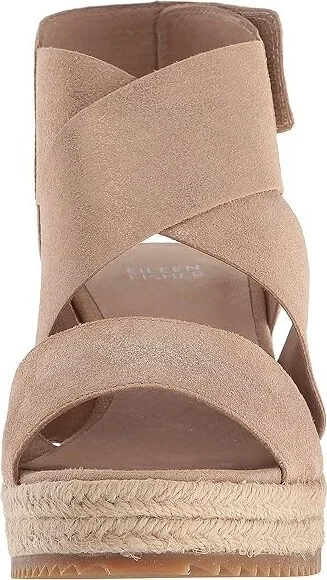 Eileen Fisher Willow 3 Women's Wedge Shoes Light Gold Metallic Suede : 5 B - Medium - Image 6