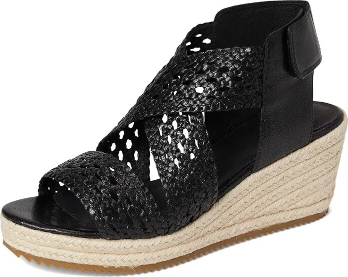 Eileen Fisher Willow Wedge Women's Wedge Shoes Black : 6.5 M, Leather/Rubber - Image 5