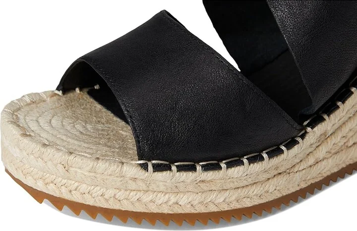 Eileen Fisher Willow Women's Wedge Shoes Black Tumbled Leather : 5 B - Medium - Image 8