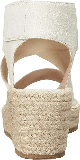 Eileen Fisher Willow Women's Wedge Shoes Bone Tumbled Leather : 5 B - Medium - Image 5