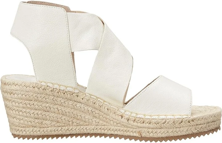 Eileen Fisher Willow Women's Wedge Shoes Bone Tumbled Leather : 5 B - Medium - Image 8