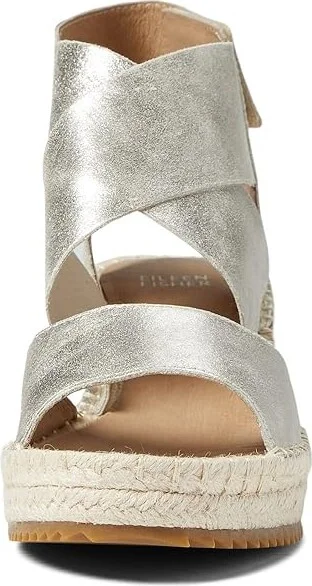 Eileen Fisher Willow Women's Wedge Shoes Platinum Glitter Suede : 7.5 B - Medium, Leather - Image 2