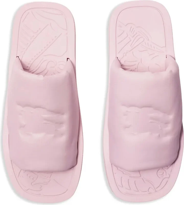 EKD-debossed leather slides - Image 4