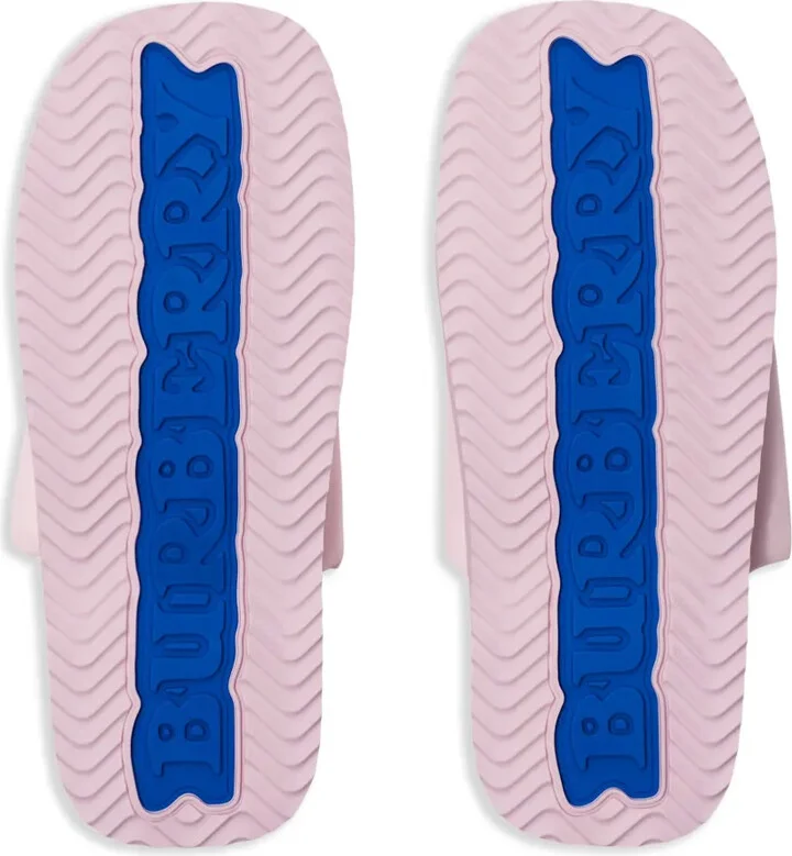 EKD-debossed leather slides - Image 5