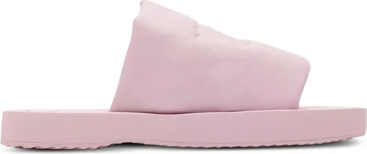 EKD-debossed leather slides