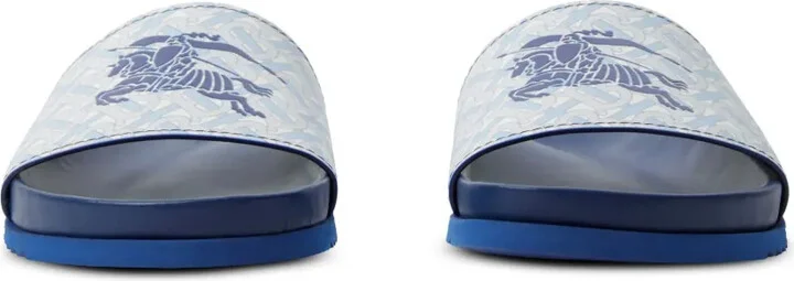 EKD monogram-print leather slides - Image 3