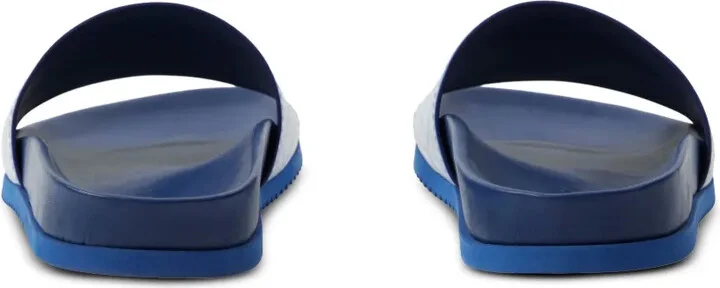 EKD monogram-print leather slides - Image 4
