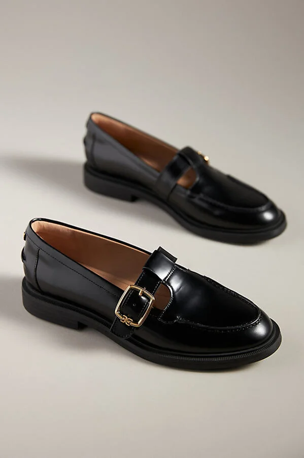 Elaina T-Strap Buckle Loafers - Image 3