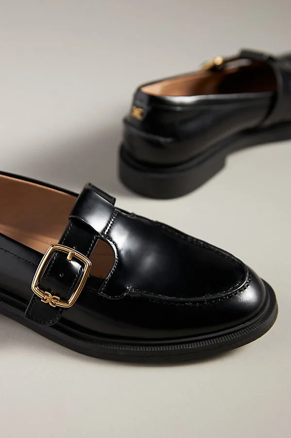 Elaina T-Strap Buckle Loafers - Image 4