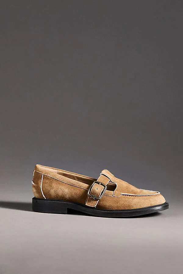 Elaina T-Strap Buckle Loafers