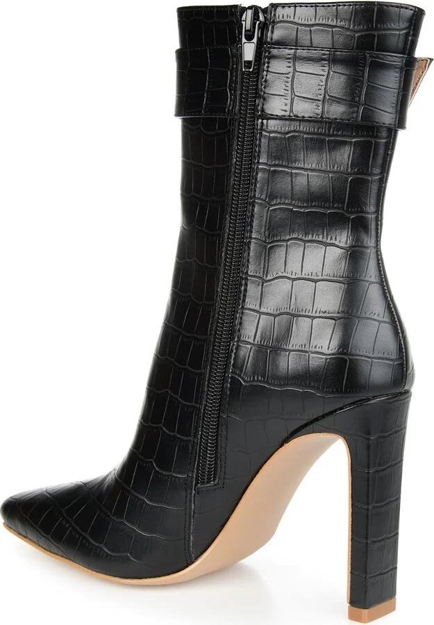 Elaine Croc Embossed Comfort Foam Bootie - Image 7