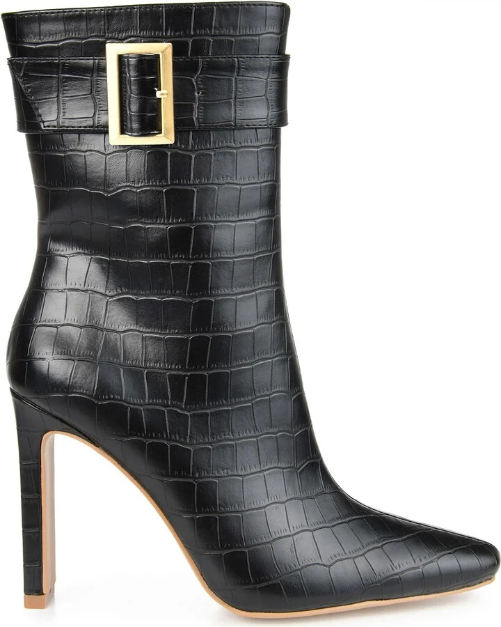 Elaine Croc Embossed Comfort Foam Bootie - Image 8