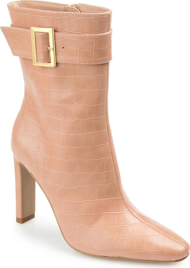 Elaine Croc Embossed Comfort Foam Bootie