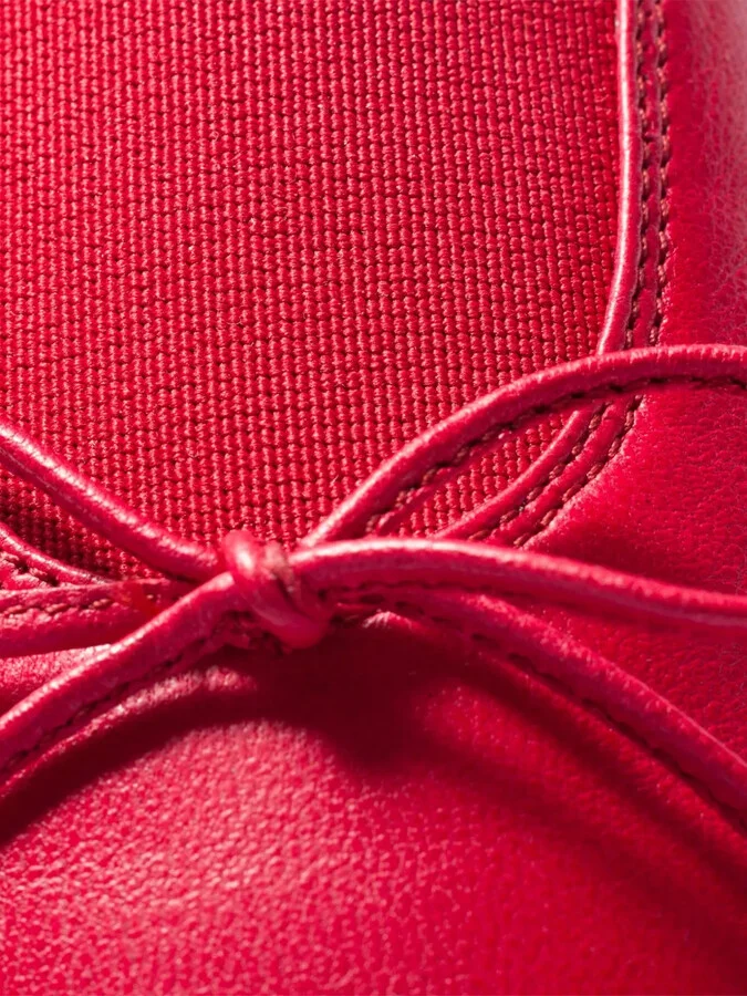 Élan bow-detail leather ballerina flats - Image 4